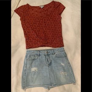 AEO top  PAC sun skirt